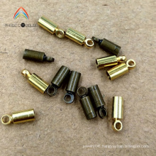 BC002 Wholesale jewelry findings brass Connector Crimp leather cord end cap